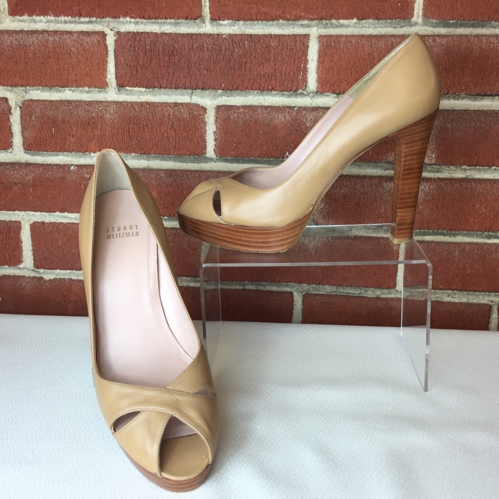 stuart weitzman tan heels